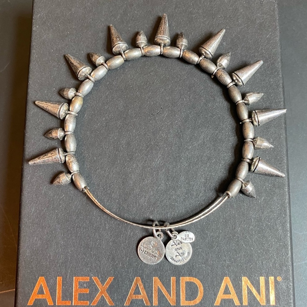 🩶ALEX AND ANI🩶Silver Stud Bangle Bracelet/GC - Picture 3 of 5